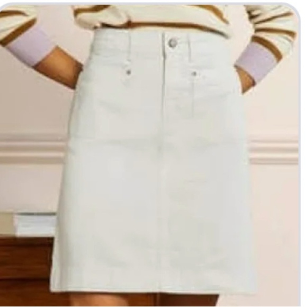 Boden Cream Patch Pocket Skirt Size 8